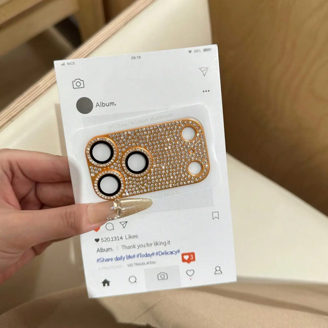 17pro Max Flash Diamond Lens Film Full Coverage Protection, High Aesthetic Luxury Goddess Multi-Color 17pro, Style Phone Accessory