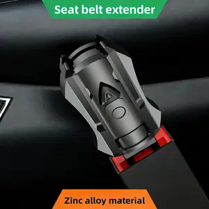 Thickened Anti-Choking Seatbelt Extender, Alloy Buckle Extension Connector, Car Safety Belt Plug-In, Front and Rear Fixing Bracket
