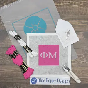 Phi Mu 4x4 Needlepoint Kit