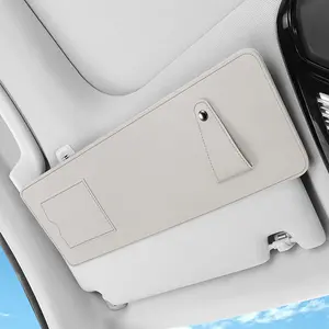 Car Sunshade Extender Adjustable Sun Shade Cover Extension Board Anti Glare PU Leather Extension Panel Car Interior Car Accessory