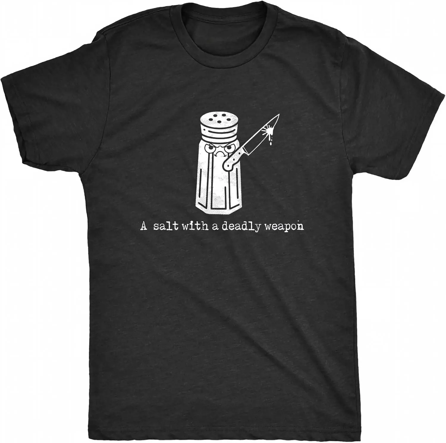 Salty With a Weapon Hilarious Pun Graphic Tee