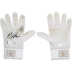 Bryce Harper Philadelphia Phillies Autographed Game-Used White Under Armour Batting Gloves from the 2025 MLB Season - HH98516200-01 - Fanatics Authentic Certified