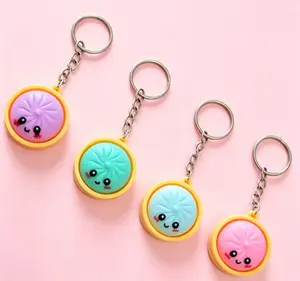 Cute Mini Dumpling Keychain – Adorable Cartoon Pendant for Backpacks, Keys & Bags, Kids & Gifts, Soft & Durable