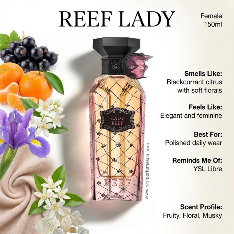 Reef Lady Reef Perfume 5.1oz 150ML SAUDI MADE | Authenticity Guaranteed Made in KSA (Kingdom Saudi Arabia)