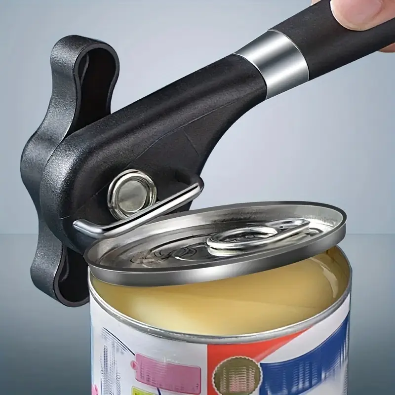 1pc,Manual Safety Can Opener, Stainless Steel Can Opener, Single Handle, Side Can Opener Knife, Kitchen