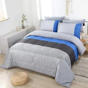 Olive Green  Comforter Set 3 count Striped Bedding Set Lightweight Fluffy for Boys Men