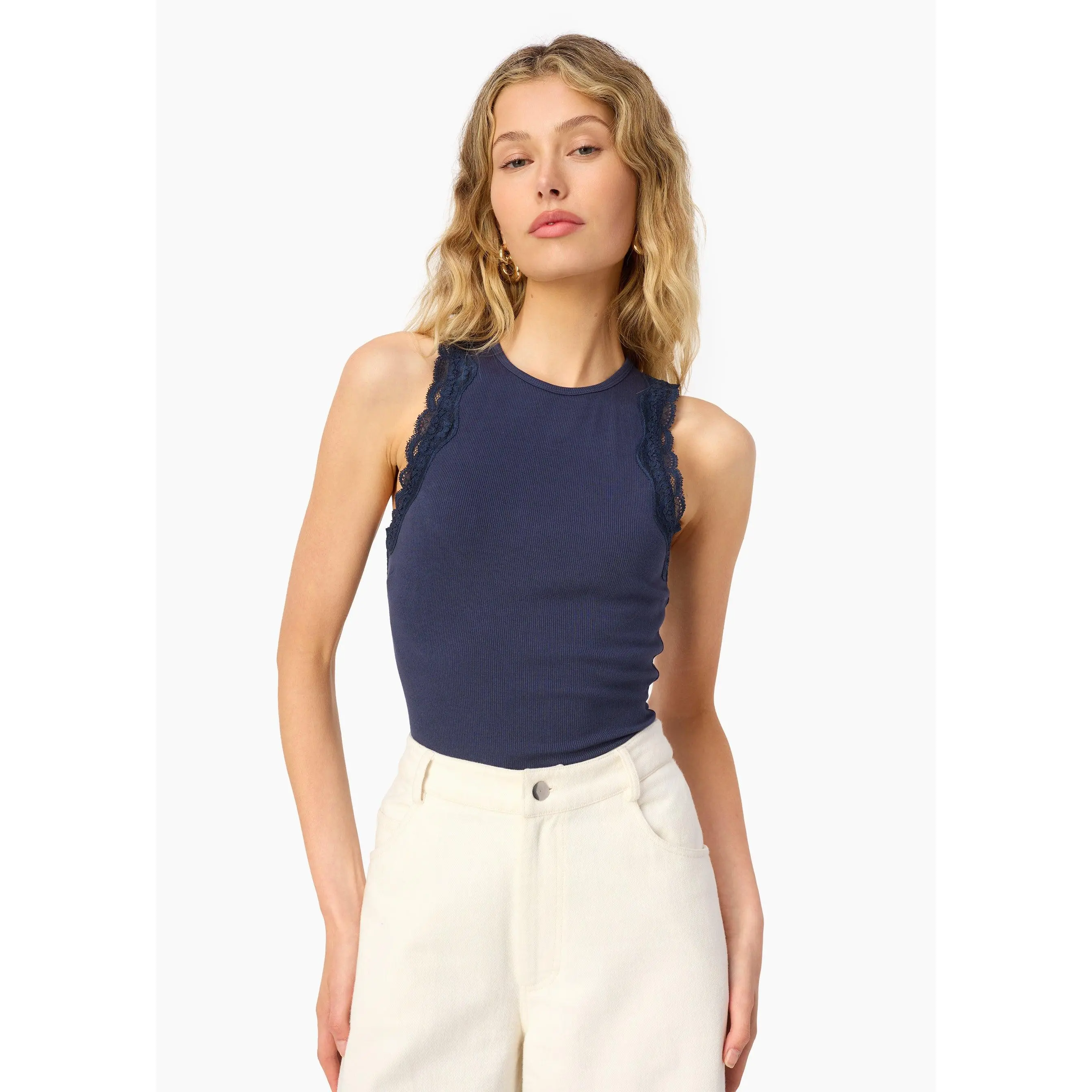Rian Rib Knit Tank Harbor Rian Rib Knit Tank Harbor