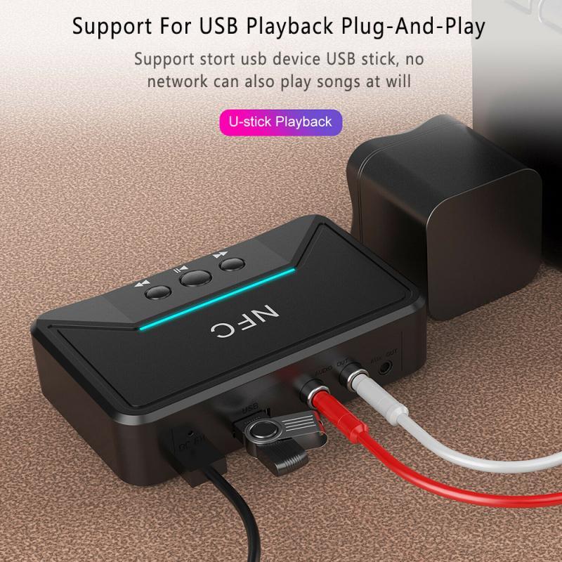 Bluetooth Wireless Stereo Audio Adapter Receiver, with RCA Plug Output for Audio-Visual Systems