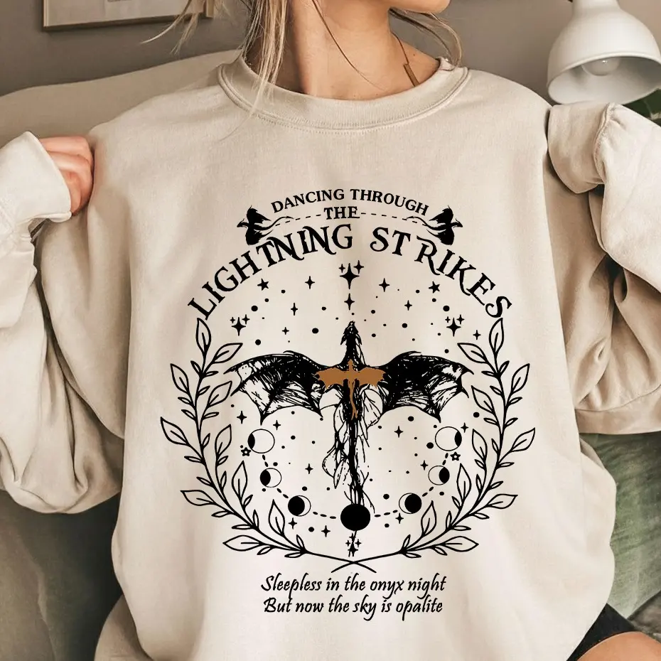 Onyx Storm Shirts, Dancing Through The Lightning Strike Shirt, Fourth Wingg Tshirt, Basgiath War Collegee, Sleepless In The Onyx Night Shirt