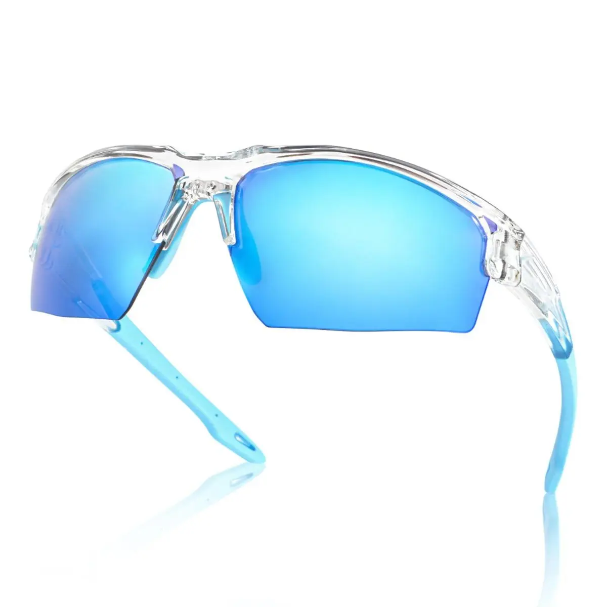 Meeloog Sports Outdoor Sunglasses for Men - Windproof, Shatterproof, Durable UV400 Safety Wraparound Sports Eyewear for Baseball, Cycling, JTT951653, Windproof Sports Eyewear