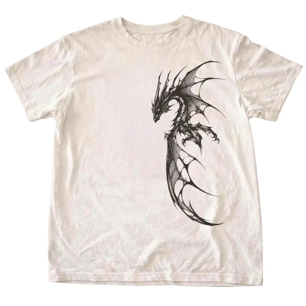 Dragon Graphic T-Shirt, Unisex Cotton Tee, Vintage Y2K Dragon Shirt, Retro Gothic Fantasy Graphic T-Shirt, Alternative Streetwear Fashion Gift