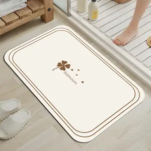 Upgraded Super Absorbent Bath Mat – Non Slip Thin Bathroom Rug with Rubber Backing, Quick Dry & Stain Resistant Floor Mat for Bathroom, Tub, Shower, and Undersink Cabinet Area, Home Decor Accessories