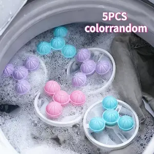 5 Laundry Lint Ball Bags, Lint Balls, Floating Lint Removers, Clothing Cleaning Filter Net Bags for Hair Removal, Laundry Cleaning Balls, to Be Used in Washing Machines for Cleaning And Filtering