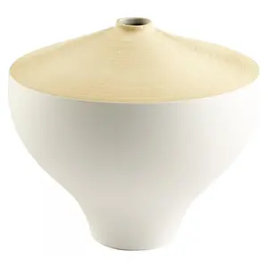 Matte White Inez 11.5 Inch Tall Ceramic Vase - Style: 7795688