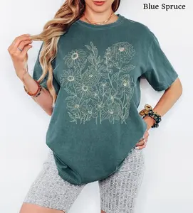 Comfort Colors Vintage Pressed Flowers Shirt Boho Cottagecore Tshirt Botanical Floral Tee Wildflowers Shirt Gift for Gardener Floral Shirt