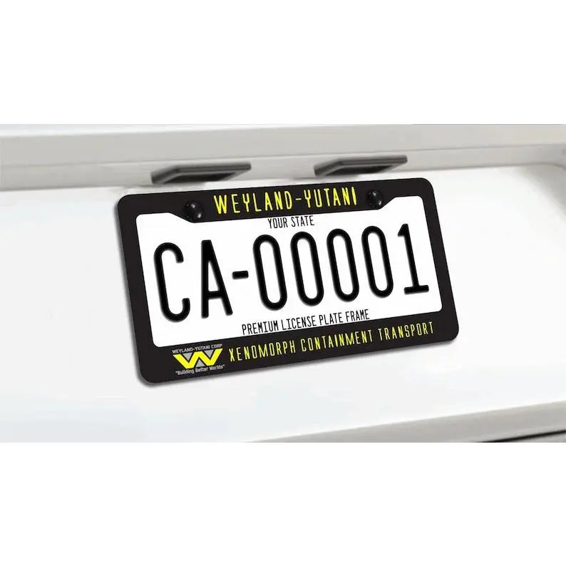 For aliens fans weyland-yutani/xenomorph containment license plate frame new License Plate Frame sohochic
