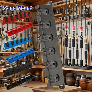 Wall Mounted Fishing Rod Holder, 2 Counts/set Vertical Wall Mounted Fishing Rod Display Rack, Fishing Rod Storage Rack, Fishing Accessories, Fishing Tackle Organizer