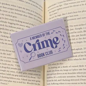 Crime Book Club Fridge Magnet 2.5x3.5in - Bookish Magnet Decor