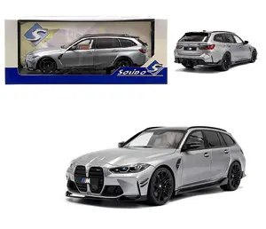 SOLIDO 2024 BMW M3 COMPETITION M XDRIVE TOURING FROZEN GRAY 1/18 SCALE DIECAST MODEL CAR S1813702-7A