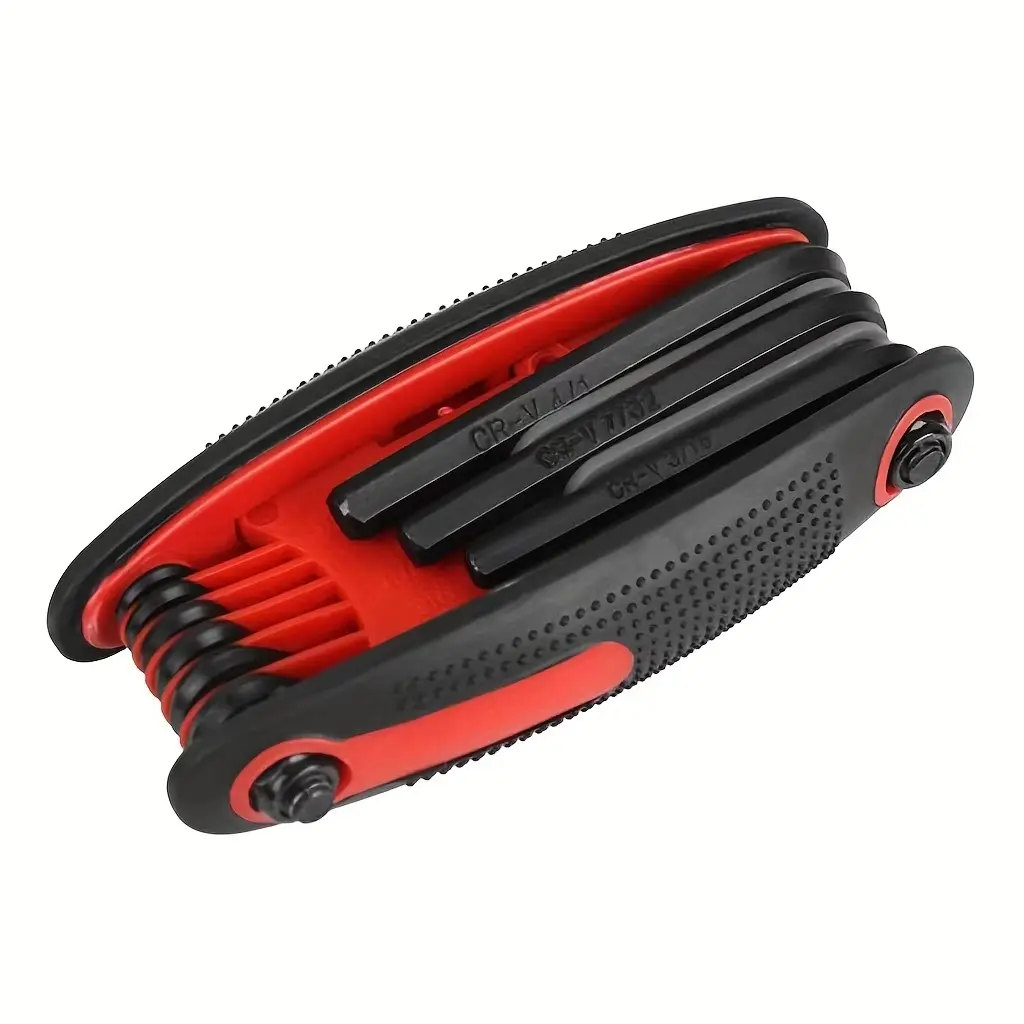 9in1 Folding Allen Wrench Set, Multifunctional Wrench Set, Wrench Tool, Metric and Sae Allen Wrenches, Hex Wrenches, Includes Torx Wrench Set, High Quality with Soft Rubber Handle