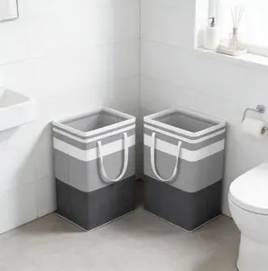 Waterproof Large Capacity Laundry Hamper with Sturdy Handles, Freestanding Portable Laundry Basket for Clothes Towels, Perfect for Laundry Room Bedroom Bathroom Organization