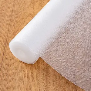 1 Roll Kitchen Cabinet Shelf Liner - Waterproof Non-Adhesive Drawer Mat, Durable EVA Material, Easy-to-Cut Pad for Refrigerator, Cabinet & Wardrobe, Modern Lantern Pattern Shelf Liner for Kitchen Storage