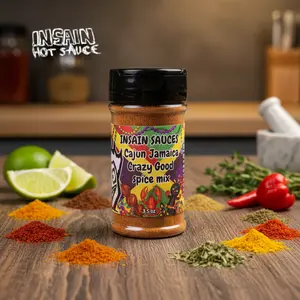 Cajun Jamaican Spice Blend - INSAIN Spice Mix Fusion Mild (3.5 oz)