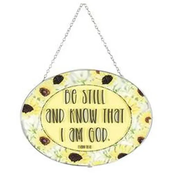 Dicksons SUNCG-1003 9 in. Oval Be Still & Know Suncatcher