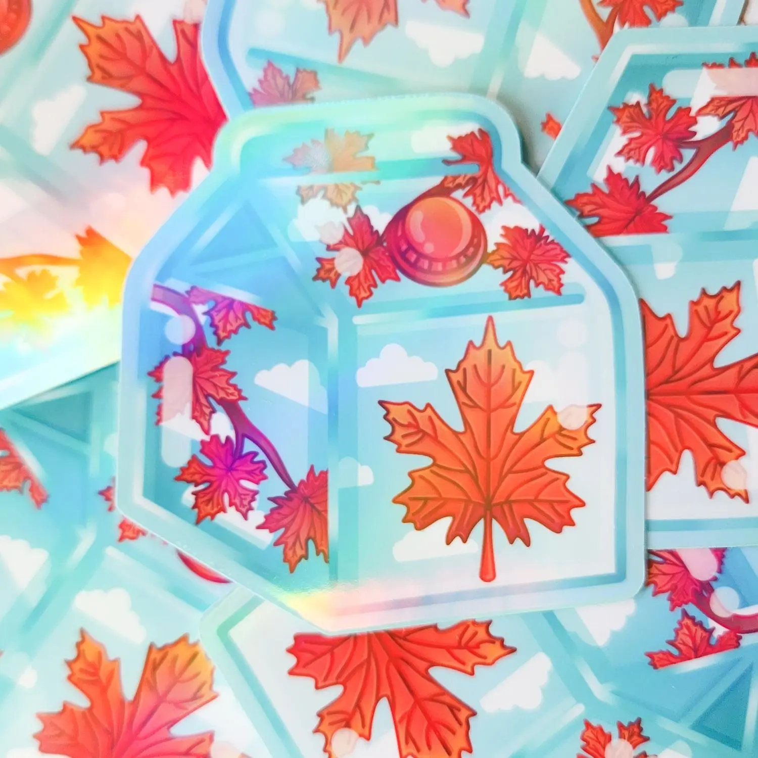 Maple Milk Carton Sticker