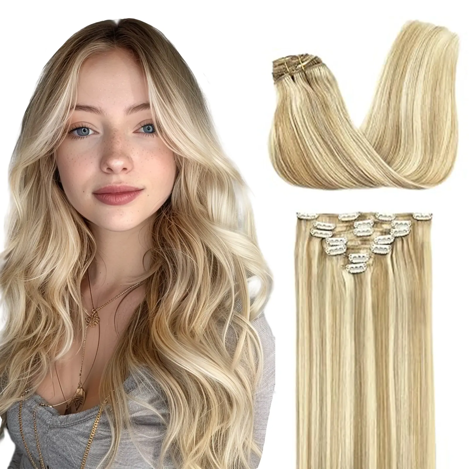 #18/613 Dark Blonde Highlighted Bleach Blonde