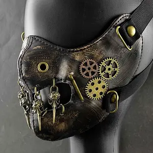 SteamPunk Vintage Gears Mask Masquerade Costume Mens Womens