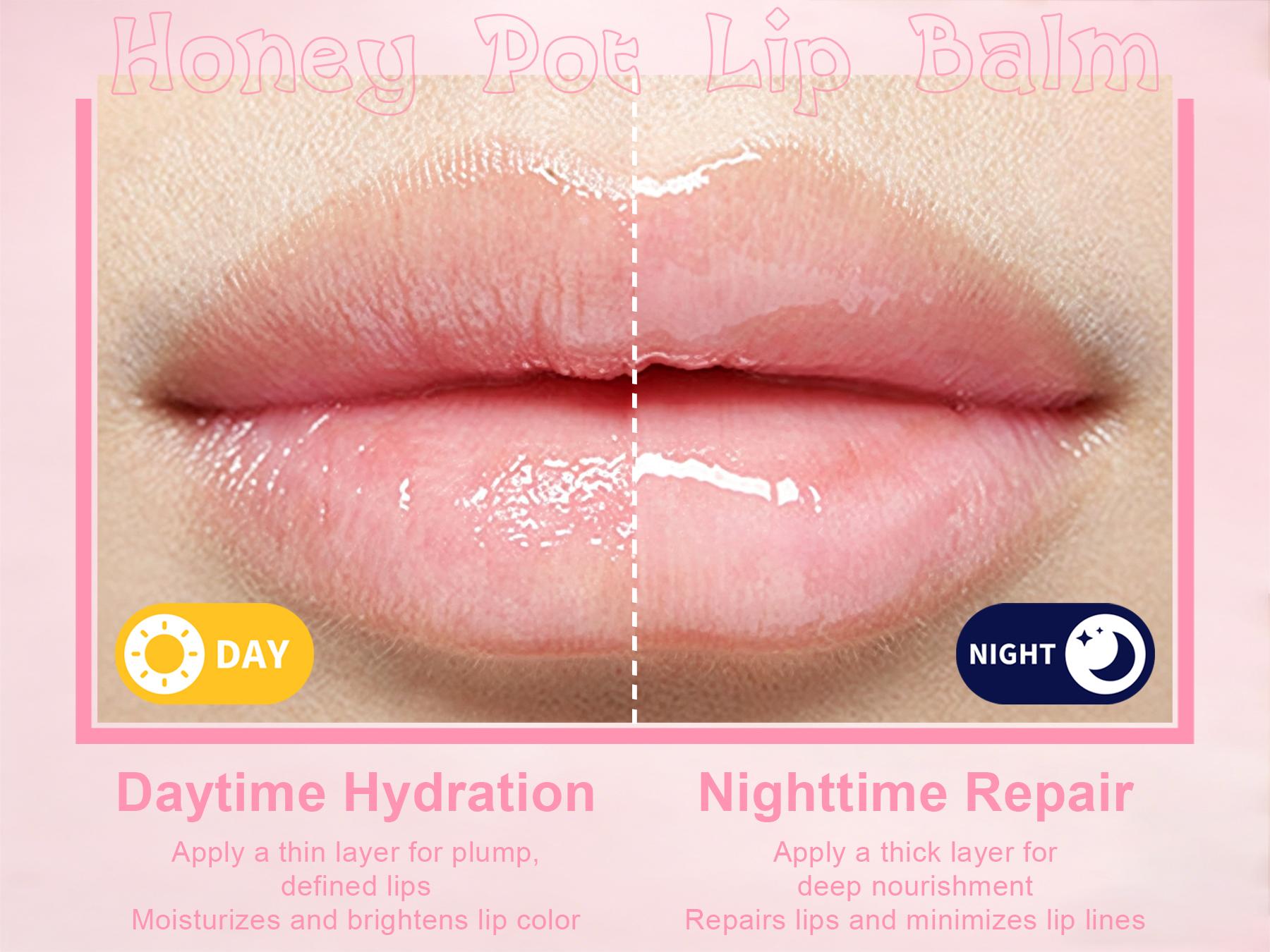 4 PCS Multi Flavor Lip Balm Set - Hydrating Lip Sleeping Mask with Applicator Sticks, Honey Fruit Flavored Lip Care Treatment, Moisturizing Lip Mask for Dry & Chapped Lips, Overnight Lip Moisturizer Gift Set