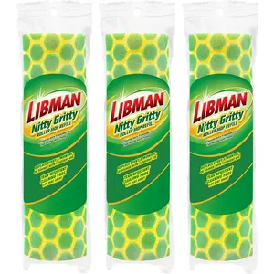 Nitty Gritty Roller Mop Refills Scrub Wet Sponge Self Wringing Mops for Floor Cleaning Wood Floor Mop with 3 Replacement Mop Heads Included