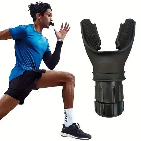 Adjustable Resistance Breathing Trainer, Portable Fitness Device with Silicone Mouthpiece, Enhances Lung Capacity & Sleep Quality, Home Training Equipment, Exercise Equipment, Exercise Gear, Training Aids, Training Tool