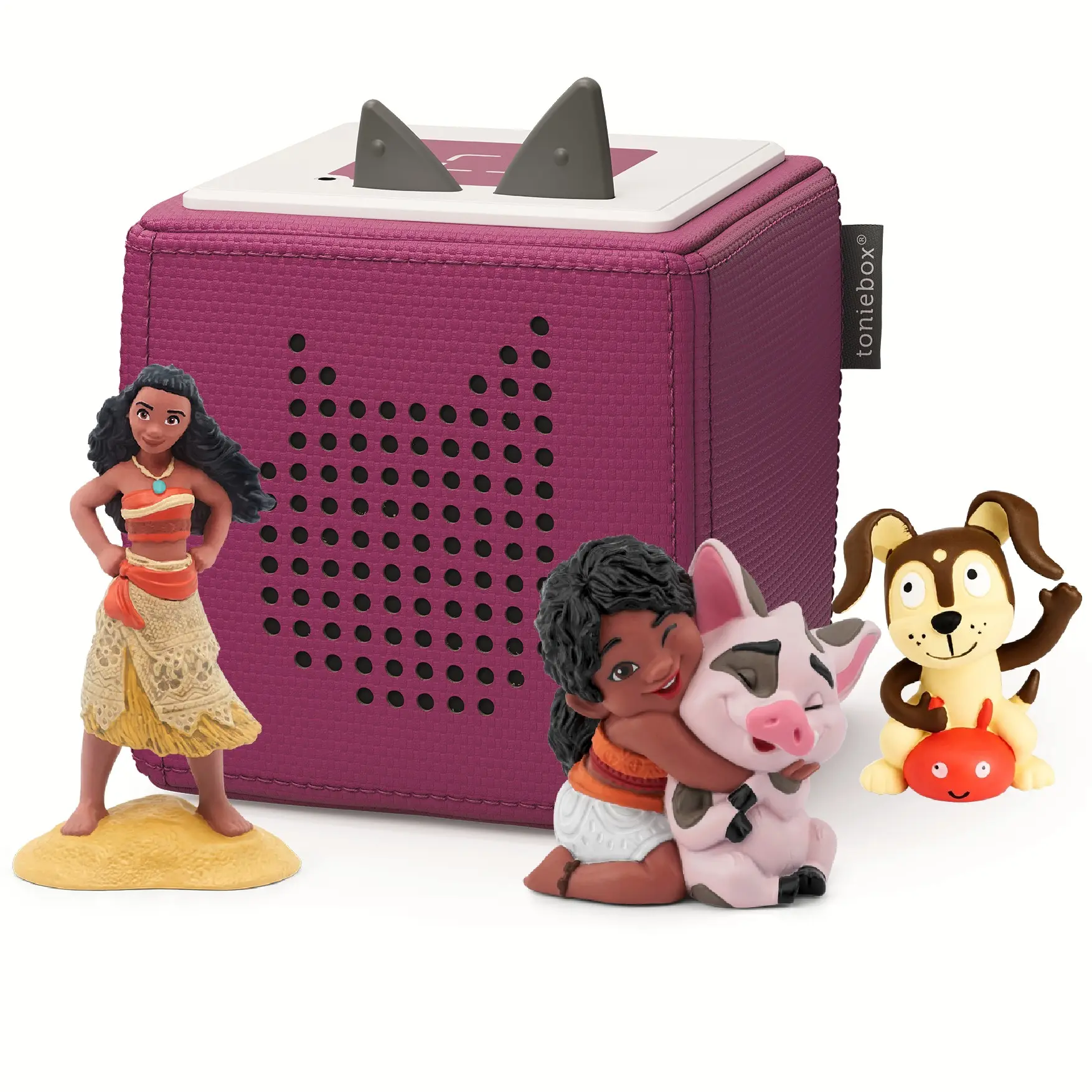 Toniebox Moana & Moana 2 Purple Starter Set Bundle with 3 Tonies! Includes: Moana, Moana 2: Simea, and Playtime Puppy