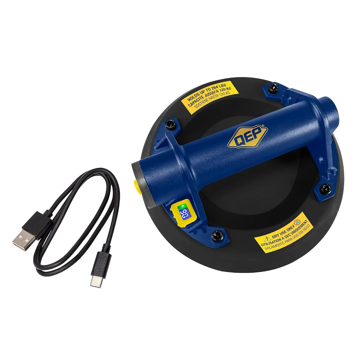 Xtreme 75024 Electric Suction Cup, 8" - Blue 264 Lb. Lifting Capacity