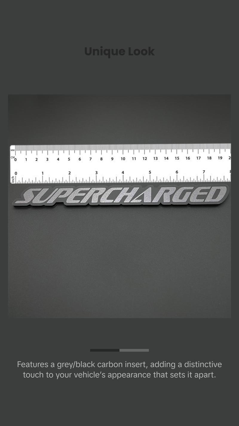 One SUPERCHARGED Emblem fits Dodge Durango Charger Challenger Trackhawk Badge