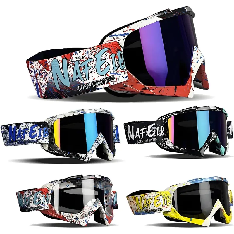Motocross Goggles ATV Dirt Bike Motorcycle Goggles Bike Riding Goggles UTV MX OTG Offroad Goggles Anti Fog UV Dustproof Racing Skiing Goggles For Adult Youth Kids