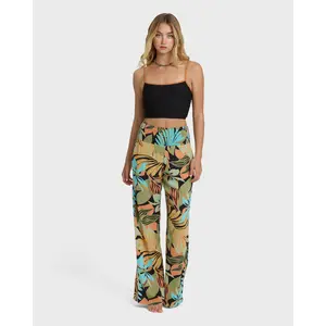 Billabong Women's New Waves 2 Elastic Waist Pants - Black Multi