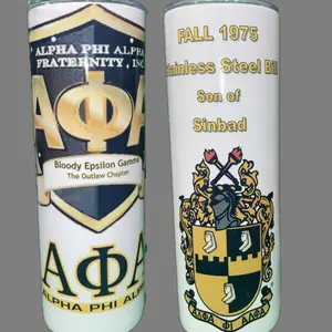 Alpha Phi Alpha Tumbler with straw