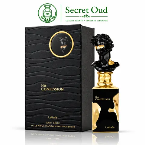 Lattafa HIS CONFESSION EDP Men's Cologne, 3.4oz(100ml) Long-Lasting Beauty Products Fragrances with Cedarwood, Amber & Aromatic Woody Notes, Ideal Mens Gifts for Anniversary & Cool Presents for Him