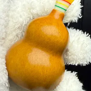 WenWan Gourd Hu Lu “Temple of Heaven” 7.7cm | Amber fixed top | WYSWYG | Shipped in 48 hours