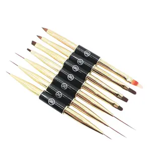 365 Nail System : 7pcs Dual Head Brushes Set - Nail Art Brushes Set Gel Polish Nail Art Design Pen Painting Tools with Nail Extension Gel Brush Builder Nail Gel Brush Nail Art Liner Brush