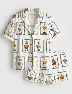 Silly Goose Pajama Set, Book Lover Pajamas, Reading Goose PJs, Cute Animal Sleepwear, Cozy Gift for Readers