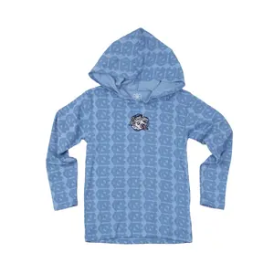 North Carolina Tar Heels Youth Allover Print Hoodie