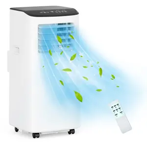 8000 BTU Portable Air Conditioner – 3-in-1 Cooling, Dehumidifier & Fan – Remote, Quiet Auto Evaporation, No Drain, 24H Timer – Cools up to 350 Sq Ft – Ventless, White, Multi-Mode, Remote Controlled
