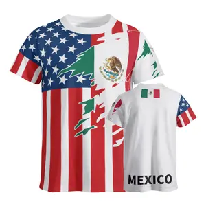 Mexico, Canada, and USA Flag Combination Soccer Jersey - Men's/Women's/Unisex Jersey, Latin America Jersey,world T-shirts