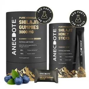 Anecdote Pure Himalayan Shilajit Gummies 3000mg ( 60 gummies ) and Anecdote Pure Himalayan Shilajit Honey Sticks ( 30 Sticks )
