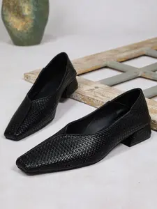 New Vintage Snake Print Square Toe Chunky Heel Single Shoe for Women, Mid-Heel V Cut Granny Shoes, Versatile Commuter Low-Cut Female Shoes