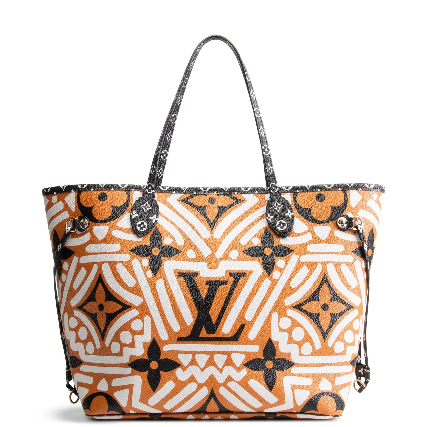Pre-owned Louis Vuitton Monogram Coated Canvas Shoulder Bags Monogram Giant Crafty Neverfull MM Orange